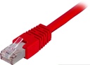 Nätverkskabel 1m F/UTP Cat6, LSZH, röd