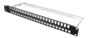 DELTACO 19" Öppen patchpanel, 48 platser, 1U, aluminium, svart