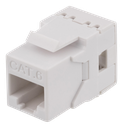 DELTACO Cat6 Keystone-uttag, LSA/110-terminering, plast, 180, vit