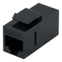 DELTACO Cat6 Keystone-skarv, oskärmat, 2xRJ45, plast, 180, svart
