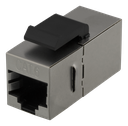 DELTACO Cat6 Keystone-skarv, skärmat, 2xRJ45, plast, 180, metall