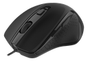 DELTACO Wired office silent mouse, ergonomic shape, black