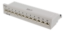 DELTACO Patchpanel, 12xRJ45, Cat6a, väggmonterbar, 10Gbps, grå