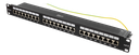 DELTACO 19" patchpanel, 24xRJ45, Cat6, 10Gbps, 1U, STP, metall, svart