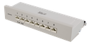 DELTACO Patchpanel, 8xRJ45, Cat6a, väggmonterbar, 10Gbps, grå