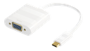 DELTACO USB 3.1 till VGA adapter, Typ C ha - VGA ho, 1080p, vit
