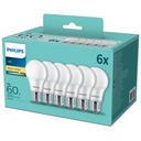 6-pack LED E27 Normal Frost 60W 806lm